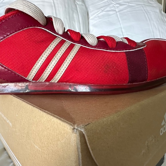 Stella McCartney Designer Red Addidas Runners Size 7 us - Picture 9 of 11